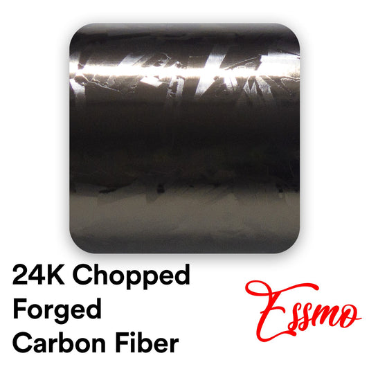 24K Chopped Carbon Fiber Titanium Black Vinyl Wrap