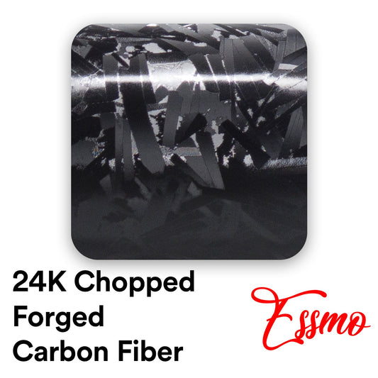 24K Chopped Carbon Fiber Matte Black Vinyl Wrap