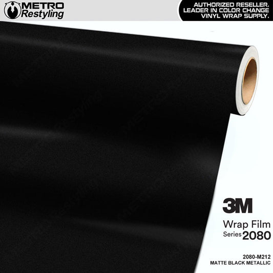 3M 2080 Matte Black Metallic Vinyl Wrap | M212