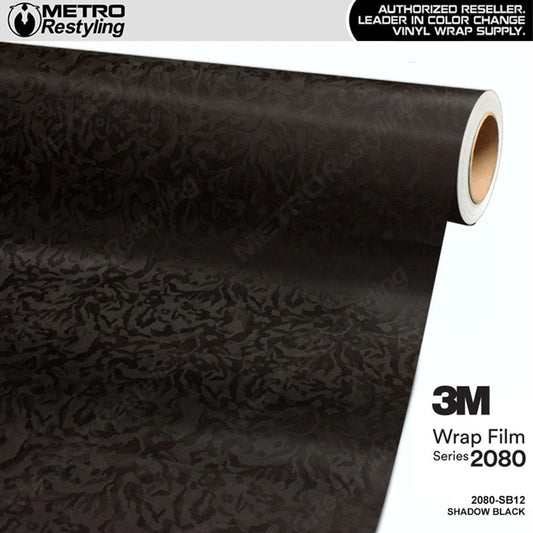 3M 2080 Shadow Black Textured Vinyl Wrap | SB12