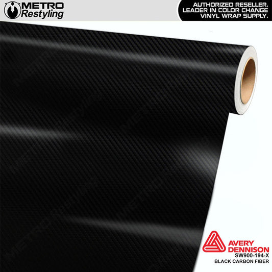 Avery Dennison SW900 Black Carbon Fiber Vinyl Wrap | SW900-194-X
