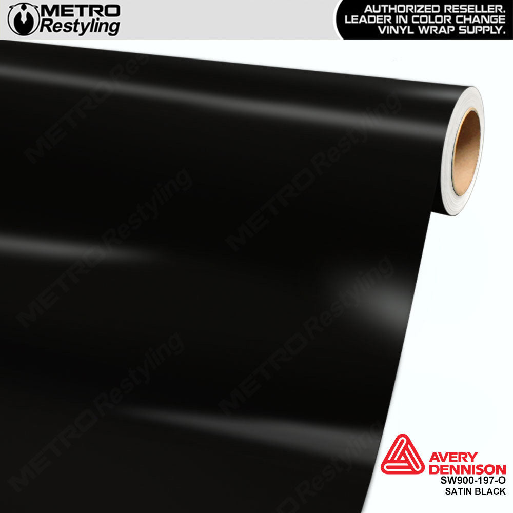 Avery Dennison SW900 Satin Black Vinyl Wrap | SW900-197-O