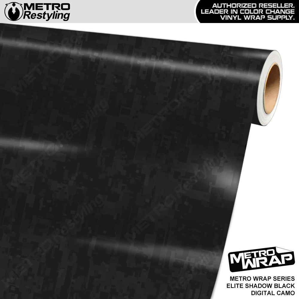 Metro Wrap Digital Elite Shadow Black Camouflage Vinyl Film