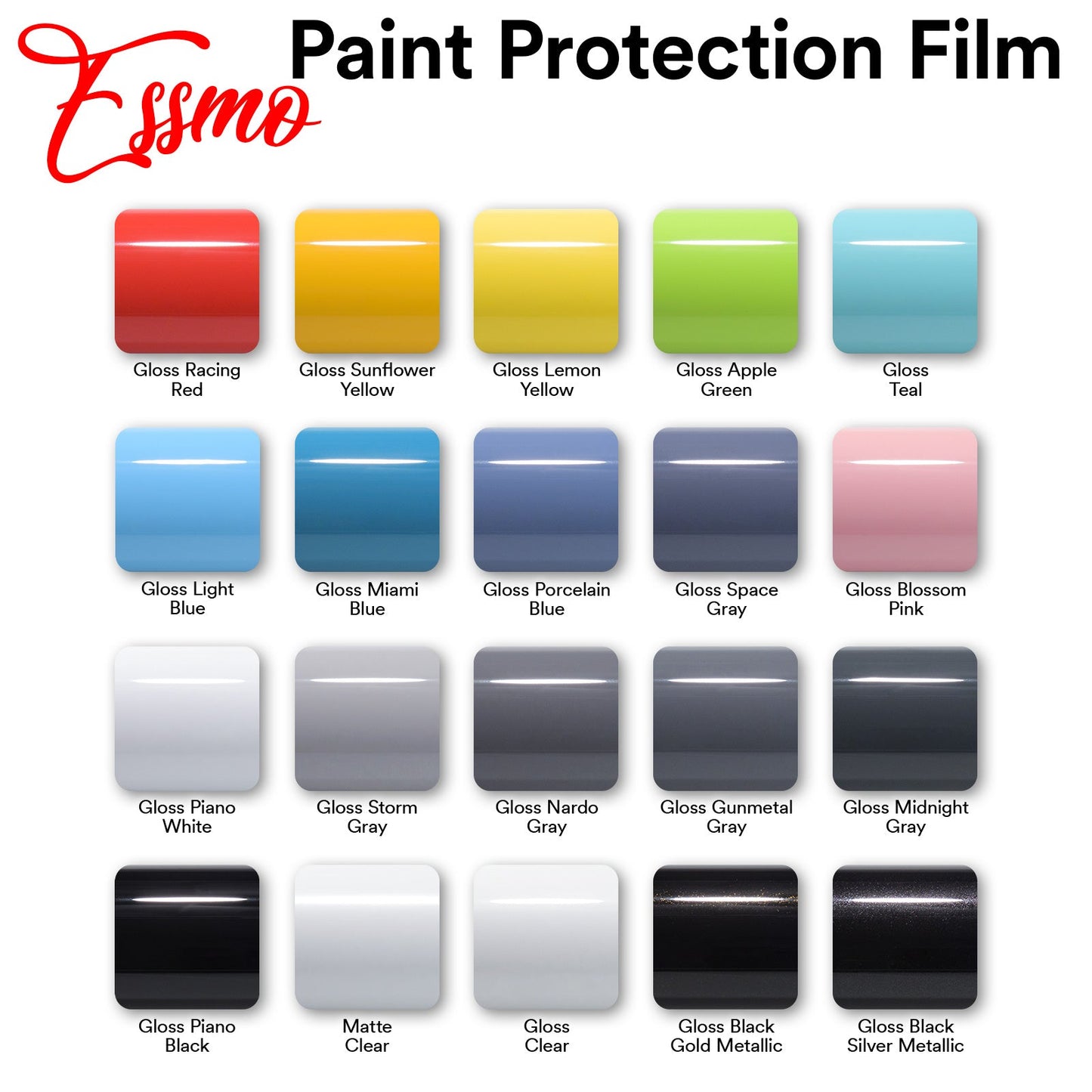 ESSMO Piano White Paint Protection Film Gloss