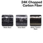 24K Chopped Carbon Fiber Titanium Black Vinyl Wrap