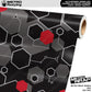 Metro Wrap Hex DNA Red Vinyl Film