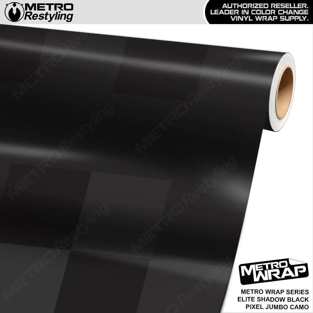 Metro Wrap Jumbo Pixel Elite Shadow Black Camouflage Vinyl Film