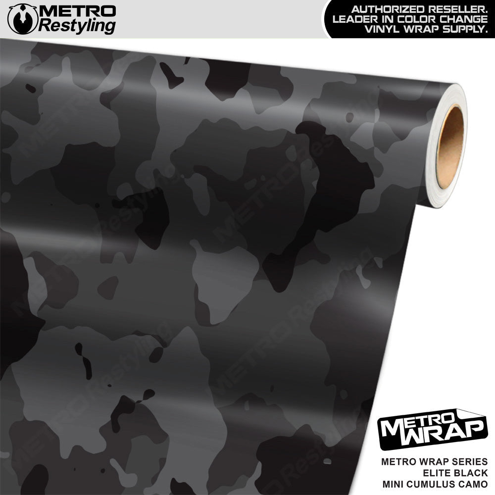 Metro Wrap Mini Cumulus Elite Black Camouflage Vinyl Film