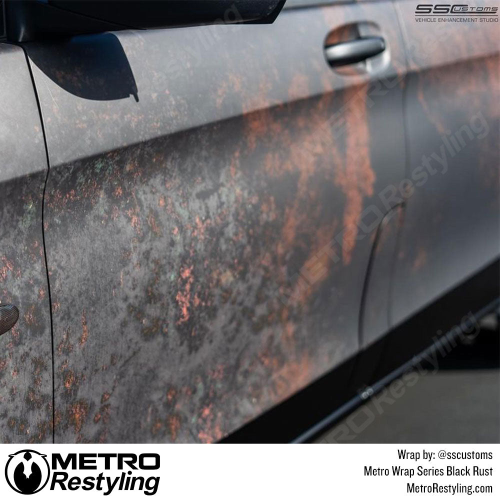 Metro Wrap Black Rust Vinyl Film