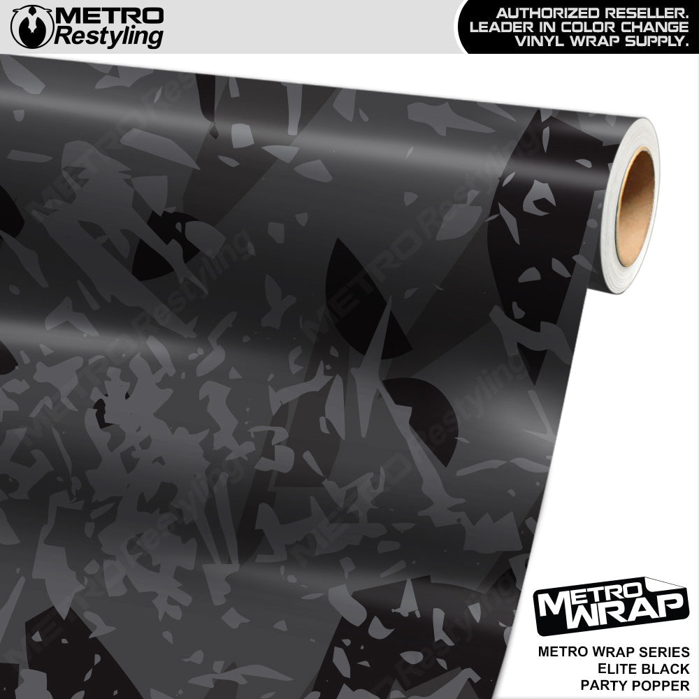 Metro Wrap Party Popper Elite Black Vinyl Film