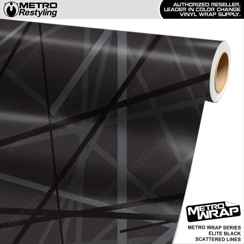 Metro Wrap Scattered Lines Elite Black Vinyl Film