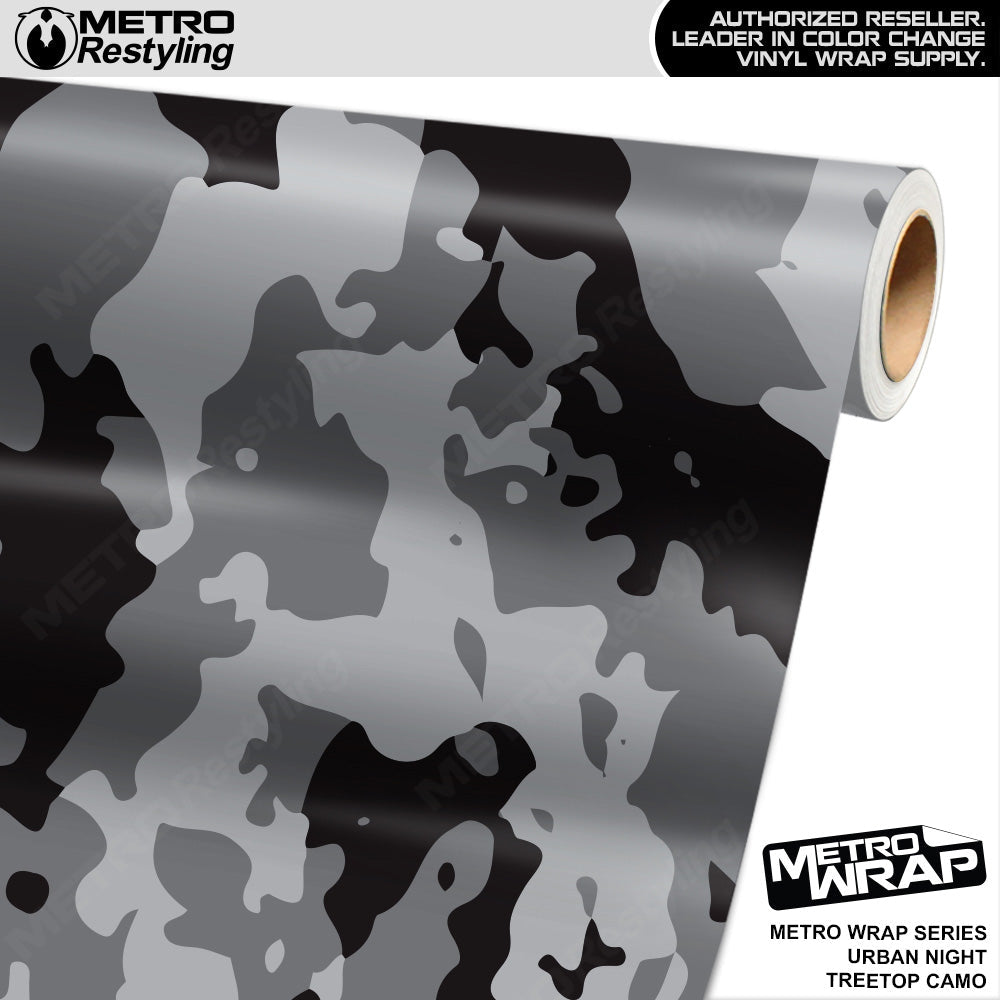 Metro Wrap Treetop Urban Night Camouflage Vinyl Film
